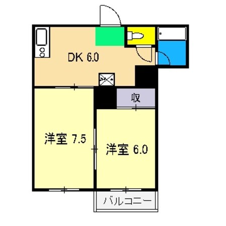 長崎ハイツの物件間取画像